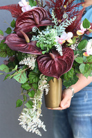 Anturium 2, bukiet nagrobny we wkładzie, wys.67cm