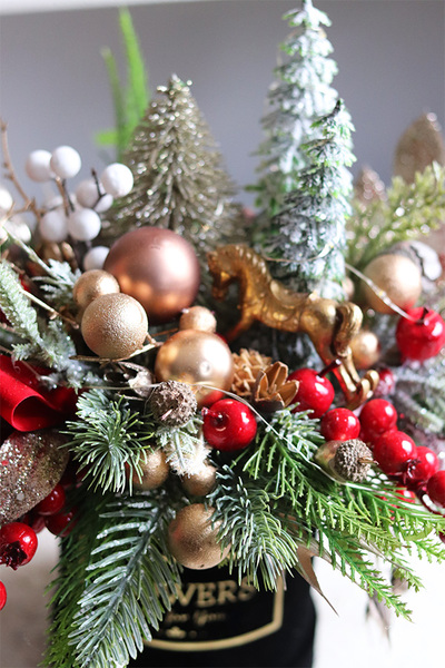 Królewski Glamour, flowerbox świąteczny LED