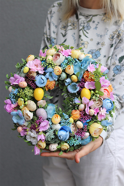 wielkanocny wianek z jajkami, Eggs Pastels