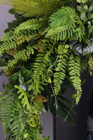 Green World, obfita zielona girlanda, dł.150cm + zwisy po obu stronach 70cm