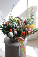 Koszyczkowo, wielkanocna dekoracja w koszu