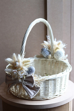 Kokarda Creama 2, dwustronnie dekorowany koszyczek wielkanocny, wys.32cm