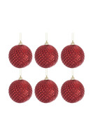 Decoriada Red plastikowe bombki w pudełku