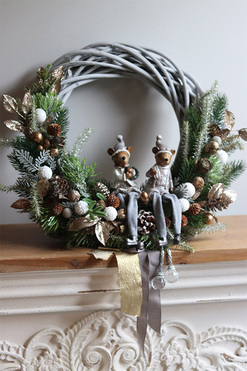 Christmas Animals, świąteczny wianek z myszkami, rozp.44cm