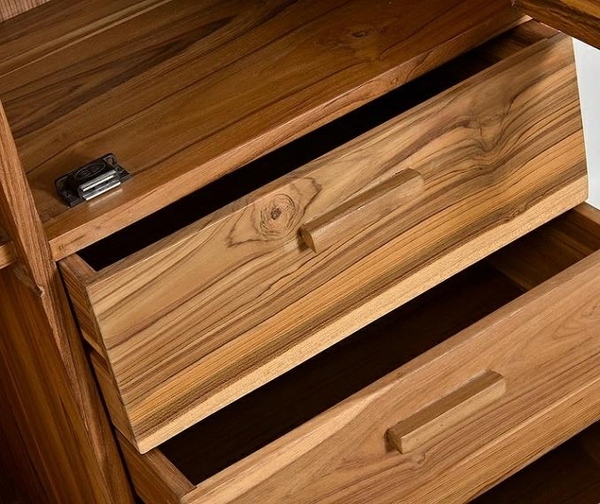 Bari, wysoka szafka z drewna tekowego