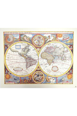 Map of the World, rzadka mapa świata - John Speed, wym.52x39.3cm