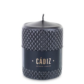 świąteczna świeca Cadiz, Czerń, wym.12x9x9cm