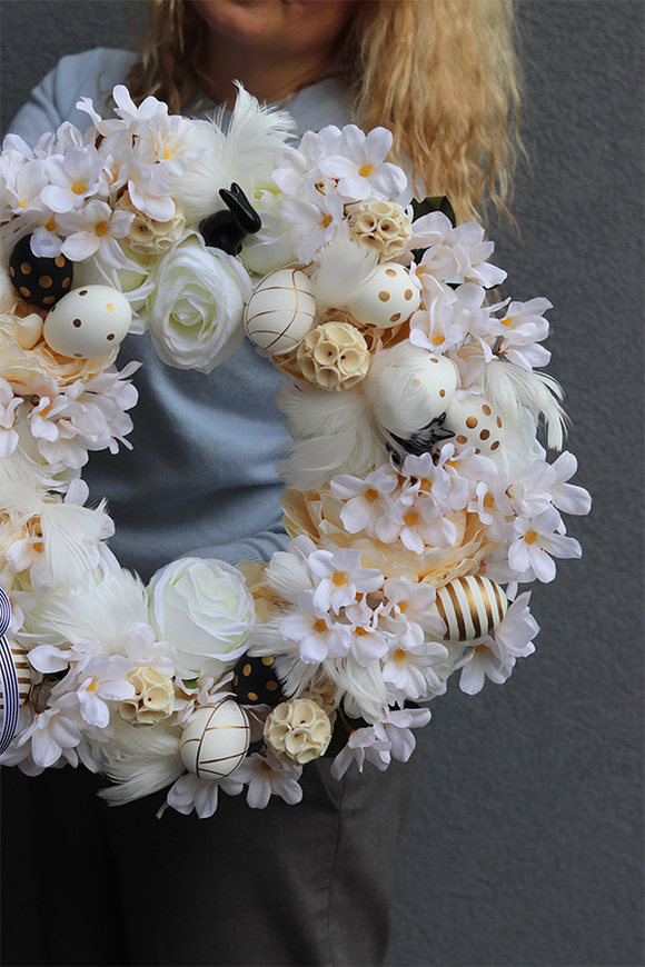 Bohdana, wielkanocny wianek na drzwi