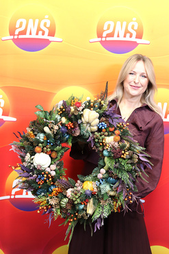 Mudella Autumn, jesienny wianek z pięknymi dodatkami, śr.63cm