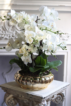 Carrington Gold, elegancki sztuczny storczyk,wys.52cm  