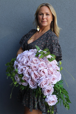 wiązanka nagrobna Pastelle Roses, wym.60cm