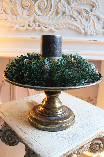 Golden Decor, stroik ze świecą na paterze