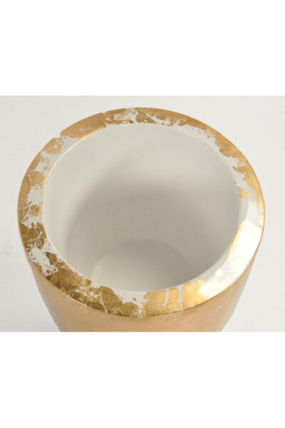 Gold&White, donica cygaro biało złota, wym.91x36x36cm