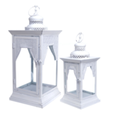 OD RĘKI Biała Dama, latarnia / lampion, duży, 1 szt. wym.21x51cm