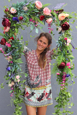 Koriana, girlanda roślinna na drzwi, dł.350cm