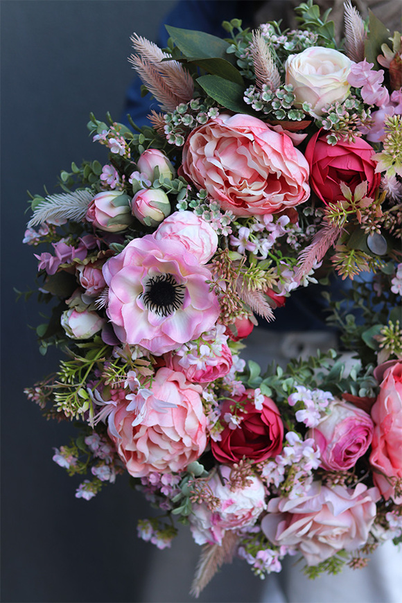 Kolory Kwiatów, wianek dekoracyjny na drzwi