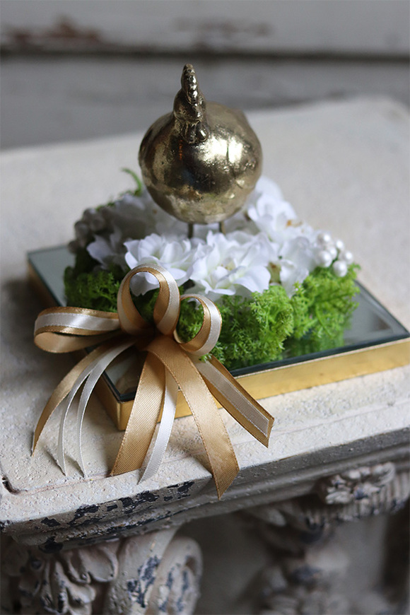 dekoracja wielkanocna, Złota Kurka, wym.15x15cm