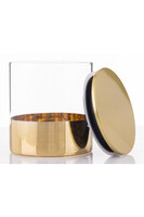 Marie Gold dekoracyjny pojemnik z pokrywką