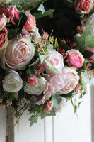 Rossalia Big, duży różany wianek na drzwi, śr.49cm