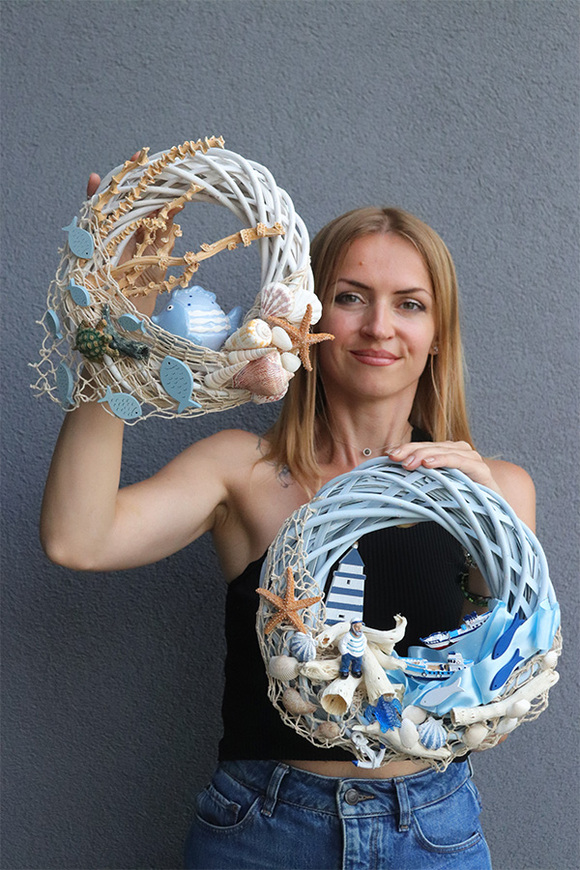 Rybka w Sieci, marynistyczny wianek na ścianę