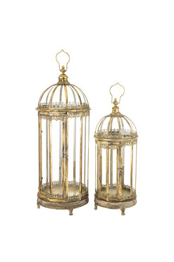 Bhanu, metalowy lampion, kpl.2szt, wys.98/80cm