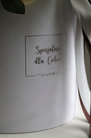 True Love, flowerbox welurowy z piwoniami