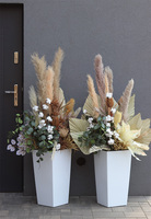 Boho Grande Universita, wysoka kompozycja z suszonymi trawami, wys.155cm