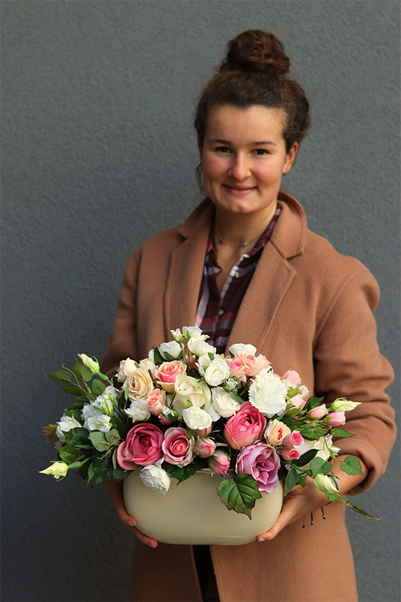 Teofilia Pink, elegancka kompozycja kwiatowa