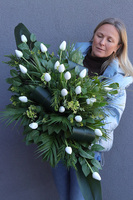 Hollandia White, girlanda nagrobna na desce