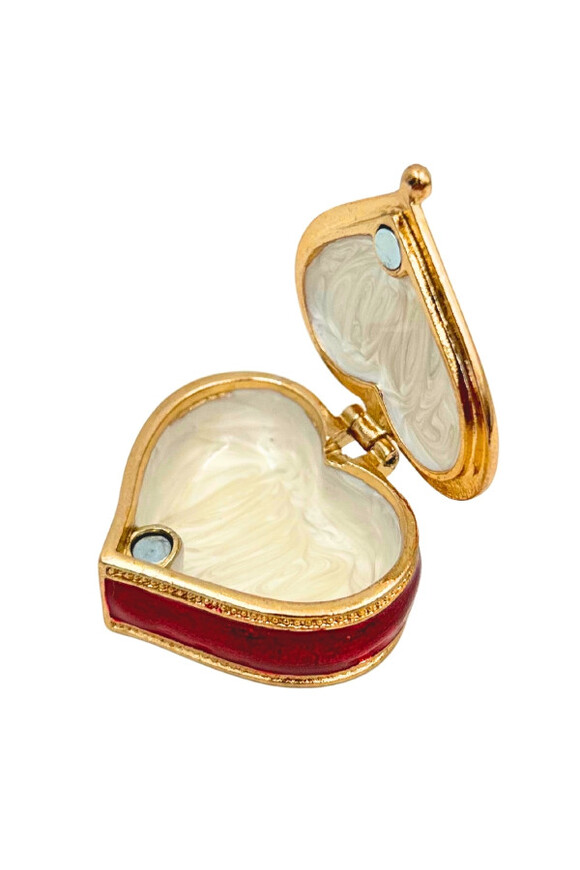 Serce, elegancka szkatułka metalowa