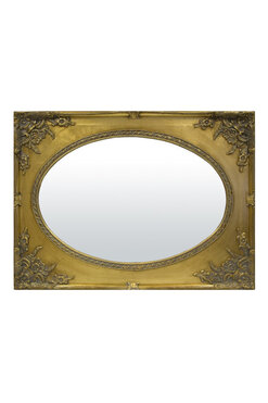 Palazzo Oval Gold D, lustro w złotej ramie, wym.85x115cm