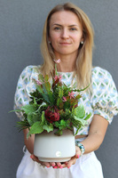 Sukulentana, kompozycja sukulenty w donicy, wys.33cm