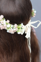 Beżowa Kaszka, wianek na głowę, rozmiar uniwersalny