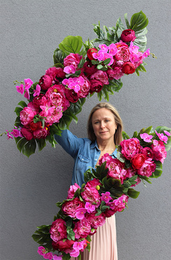 Jalona, girlanda kwiatowa z mango, dł.100cm  