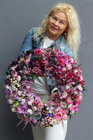 Bella Jesienna Extra, kwiatowy wianek na drzwi