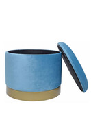 Celebration Blue Small, aksamitna pufa / siedzisko, wym.31x31x26cm