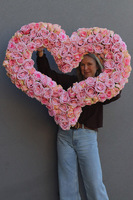 Rosmerta, duży różowy wianek serce