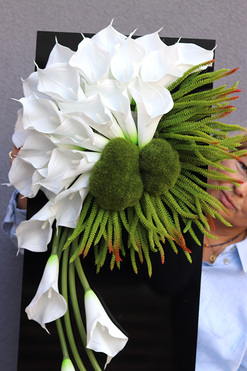 New Design Extra, dekoracja nagrobna na czarnej podstawie, wym.90x35cm