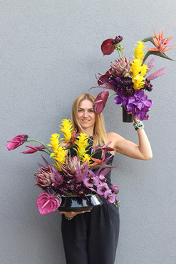 Heriosa, nowoczesny komplet dekoracji nagrobnych, kompozycja + bukiet