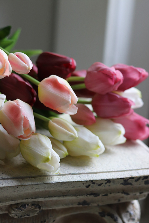 bukiet tulipanów silikonowych, Róż
