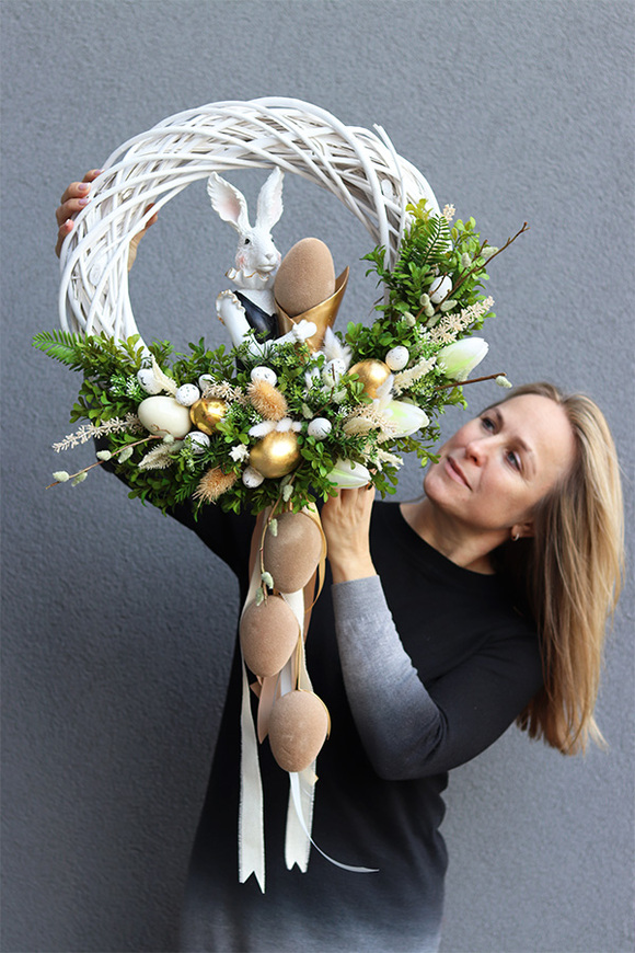 uroczy wianek, Zając Wielkanocny XXL