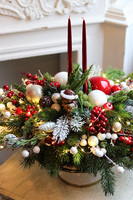 Winter Place, świąteczny stroik na paterze