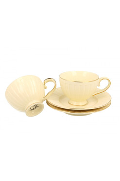 Palace Cream, komplet filiżanek do espresso na prezent, kpl.2szt. poj.120ml