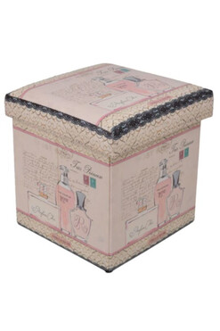 W Garderobie, rozkładana pufa / siedzisko, mała, wym.32x32x33cm