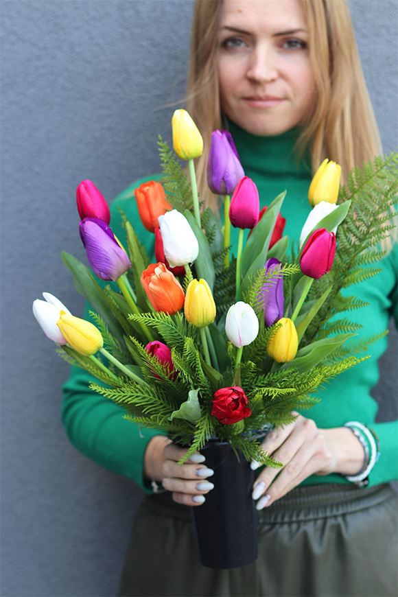 Tulipanowo Mi, komplet dekoracji nagrobnych