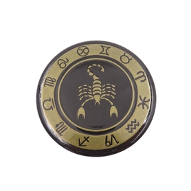 znak zodiaku Skorpion, magnes dekoracyjny, śr.6cm