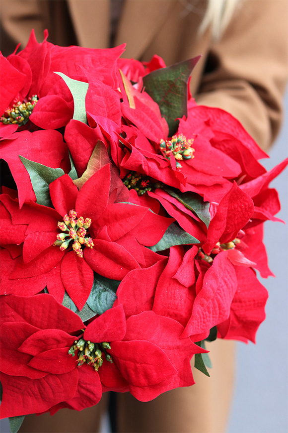 Gwiazda Betlejemska Złoto Deluxe, wysokiej jakości sztuczna roślina