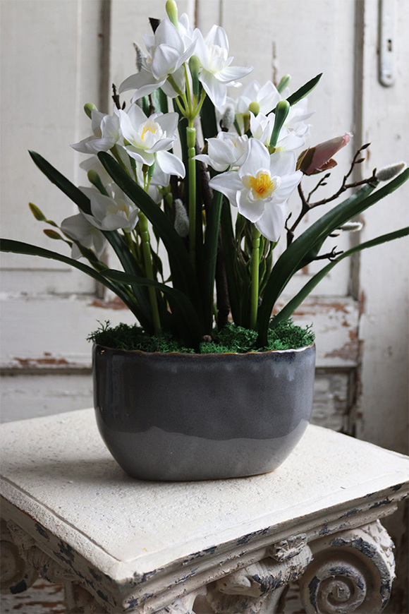 Narcyzy, kompozycja z wiosennych kwiatów, wys.40cm