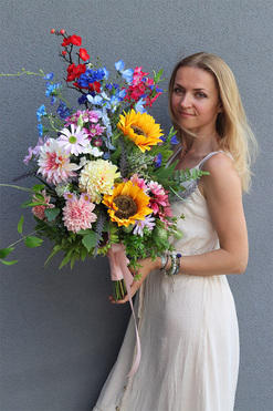 Klimasa Kolory 2, bukiet nagrobny, wys.62cm