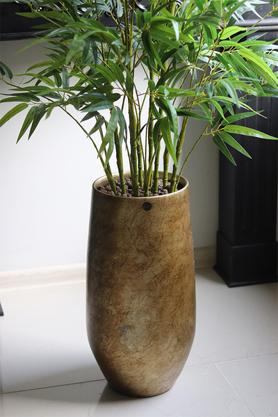  Bambus Hilton Green, sztuczna roślina w złotej donicy